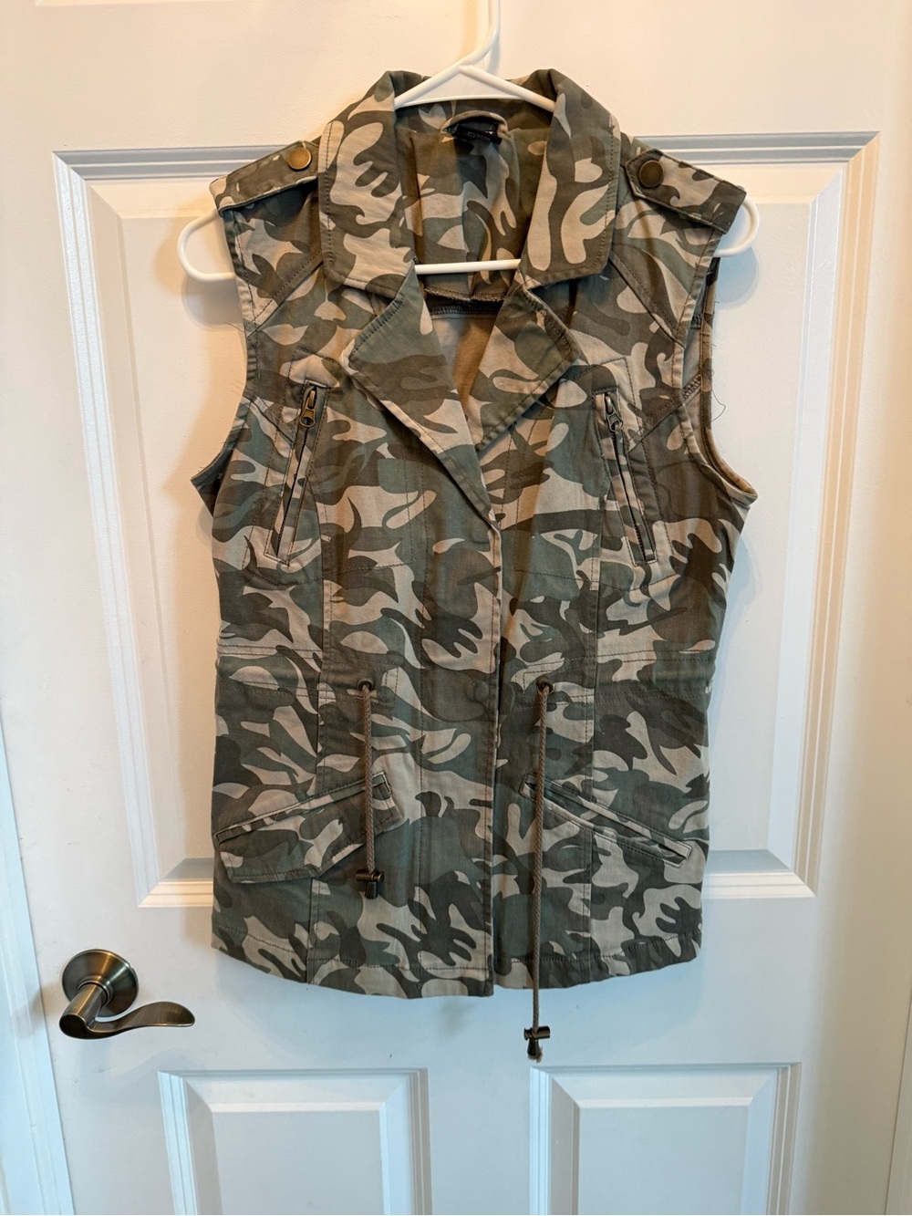 Almost Famous Olive Camo Utility Vest